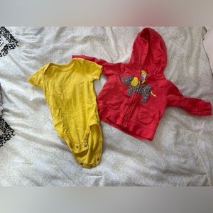 Carter’s - Baby Size 6 months - onesie and zip up hoodie set